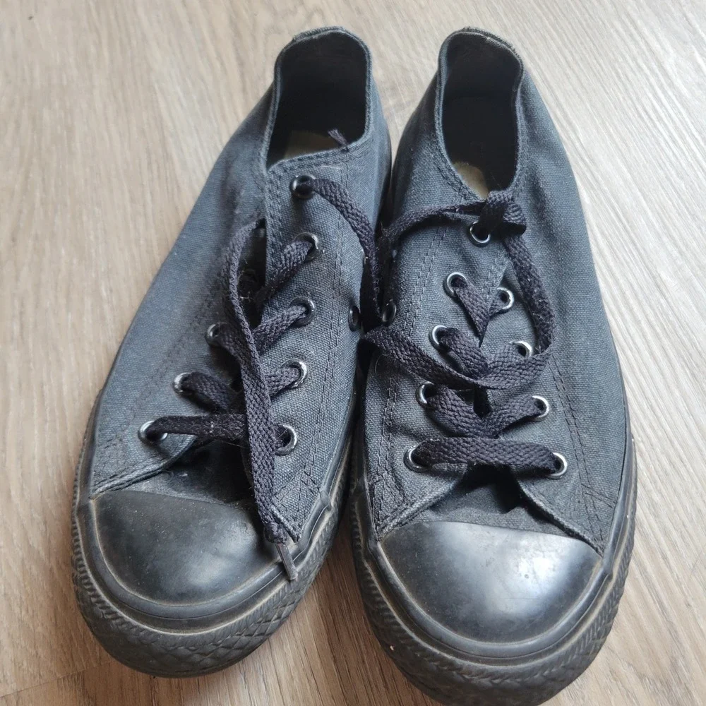 Converse Unisex Sneakers 3 Black Canvas Low Top Chuck Taylor All Star Casual